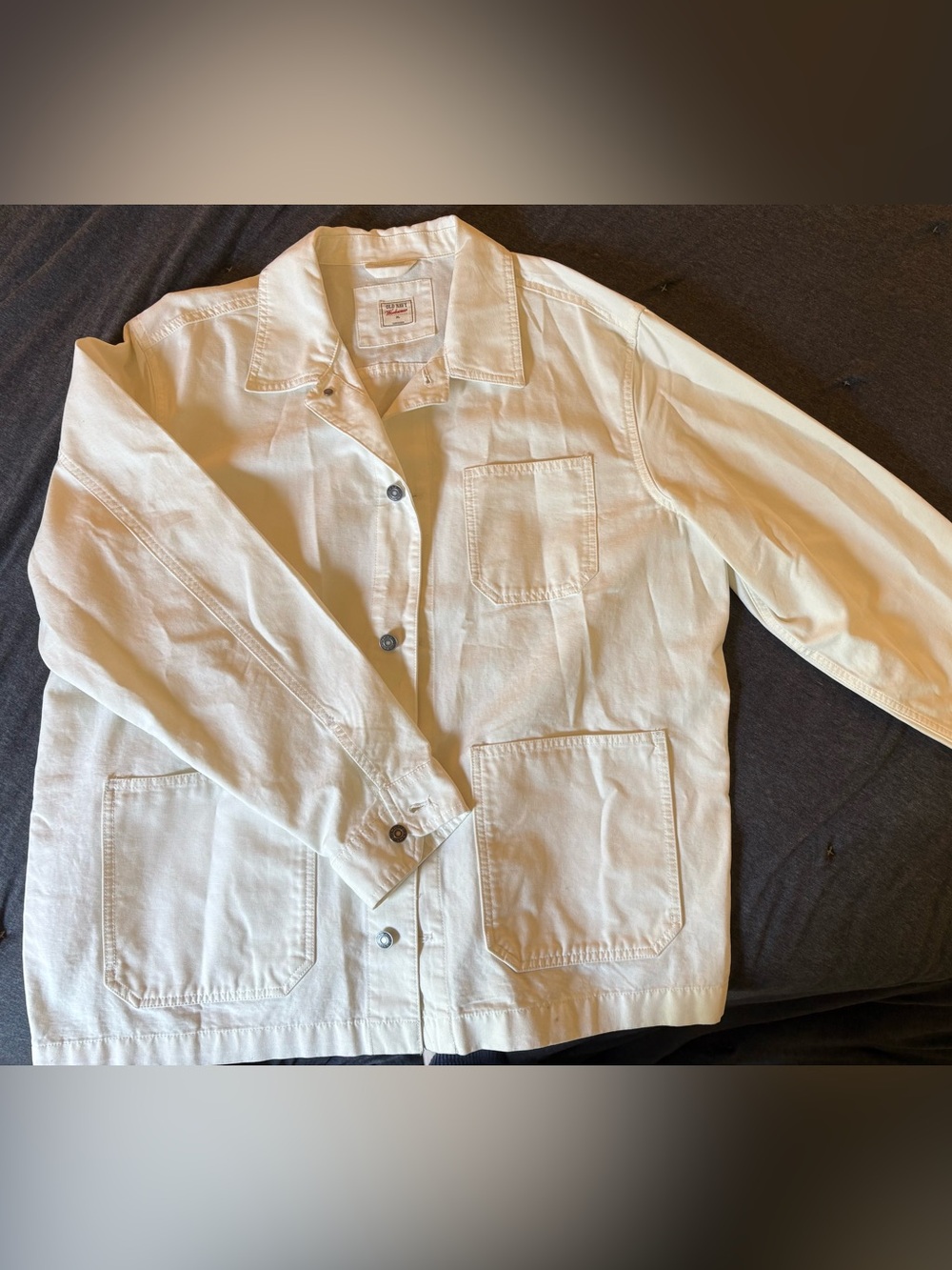 Old Navy Cream Cotton Utility Jacket